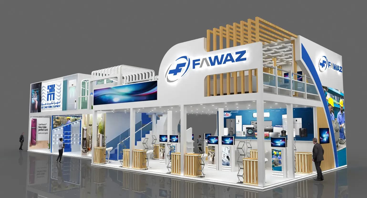Modern double decker exhibition stand